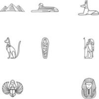 Egypt symbols set. vector