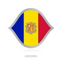 Andorra national team flag in style for international basketball competitions. vector