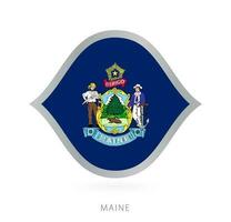 Maine national team flag in style for international basketball competitions. vector