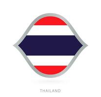 Tailandia nacional equipo bandera en estilo para internacional baloncesto competiciones vector