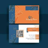 Elegant Business Or Visiting Card With Double-Sides Present. vector