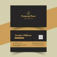 Creative And Professional Business Card Design With Double-Sides. vector