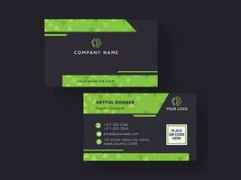 Graphic Designer Business Or Visiting Card In Front And Back Side. vector