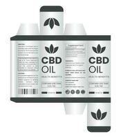 CBD Box design template for CBD label design, Product Packaging Design, Dropper Bottle Label Design, Health and Medicine Box Template vector