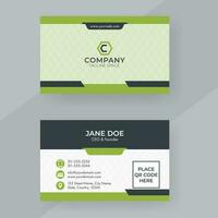 Professional Business Card Template Layout In Front And Back View. vector