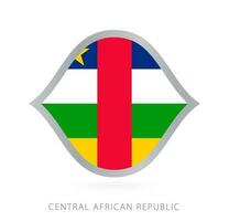 Central African Republic national team flag in style for international basketball competitions. vector