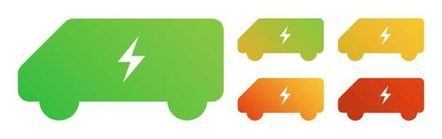Vehicle charge level. A sign an energy station. Ecological fuel icon set, green fuel vector, energy sign and symbol concept on white background vector