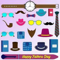 Unique And Modern Fathers Day Clipart Design Template vector