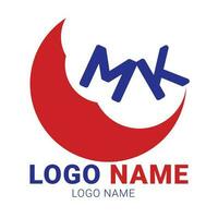 vector texto fuentes mk logo diseño