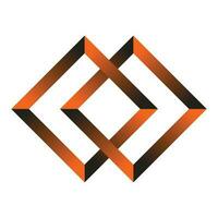 rectangular shape vector logo design