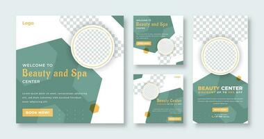 Spa and Massage Social Media Post for Online Marketing Promotion Banner, Story and Web Internet Ads Flyer vector