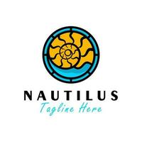 nautilus vector illustration logo design