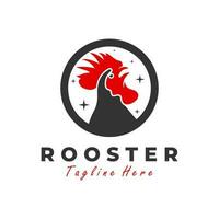 rooster head vector illustration logo