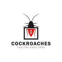 cucaracha vector ilustración logo diseño