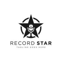 recording star vector illustration logo