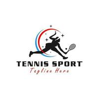 women tennis sport vector illustration logo
