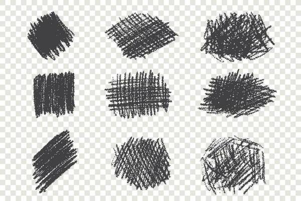 Types of different pen hatching hand drawn set