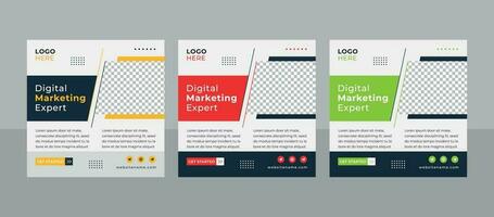 Digital Marketing Social Media Post design Set vector