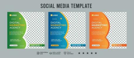 Digital Marketing Social Media Post design vector