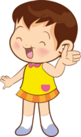 linda pequeño niños niña o niños dibujos animados personaje png