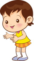 cute little children girl or kids cartoon character png