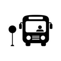 autobús icono vector en plano estilo. público transporte concepto