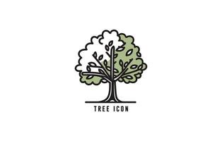 Tree outline sketch drawing vector, Tree logo icon, Tree logo art drawing, plant clean simple icon, Tree icon outline style, Tree silhouette vector