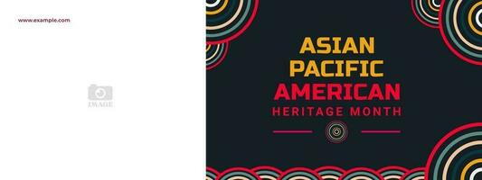 Asian American and Pacific Islander Heritage Month. Vector banner for ads, social media, card, poster, background.