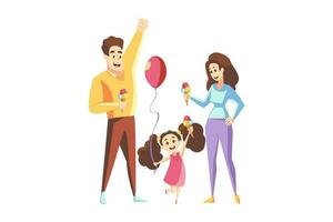 Fatherhood, motherhood, family, holiday concept vector
