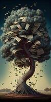 Money tree and abundance concept. photo