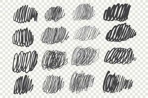 Scribbles and scrawls hand drawn doodle set vector