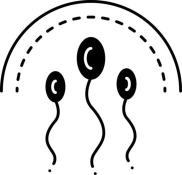 solid icon for sperm vector