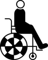 solid icon for disabled vector