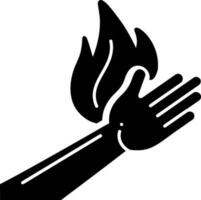 solid icon for burn vector