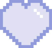 cute little 8bit pixel heart decoration png