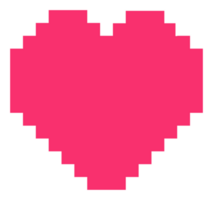 linda pequeño 8 bits píxel corazón decoración png