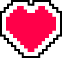 cute little 8bit pixel heart decoration png