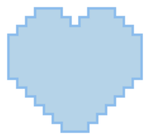 cute little 8bit pixel heart decoration png