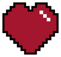 cute little 8bit pixel heart decoration png