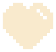 cute little 8bit pixel heart decoration png