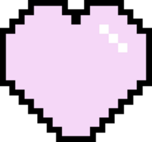 fofa pequeno 8 bits pixel coração decoração png