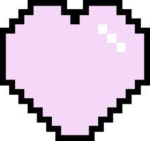 cute little 8bit pixel heart decoration png