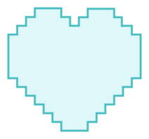 cute little 8bit pixel heart decoration png