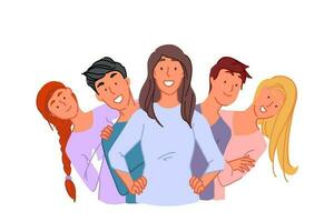 Togetherness, friendship, unity concept vector