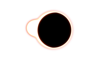 Sun Solar Eclipse the Moon in Space Isolated Transparent Alpha PNG