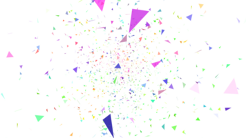 Colorful Celebration Ribbons Falling from Top Overlay Isolated Transparent Alpha PNG