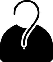 solid icon for curious vector