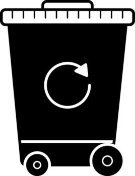 solid icon for recycle vector