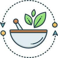 color icon for dietary food vector