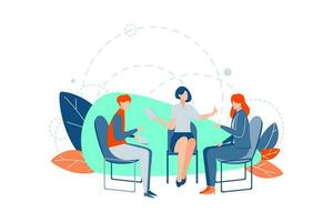 Teamwork, communication, brainstorm, business concept vector